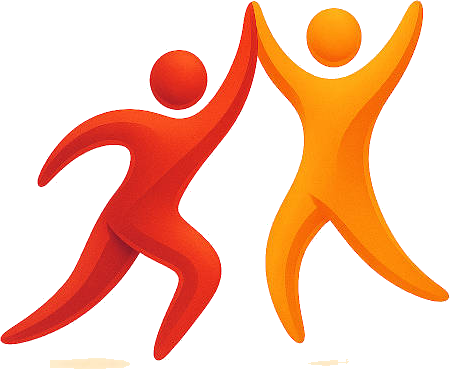 MoveTogether.now - two figures high-fiving